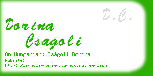 dorina csagoli business card